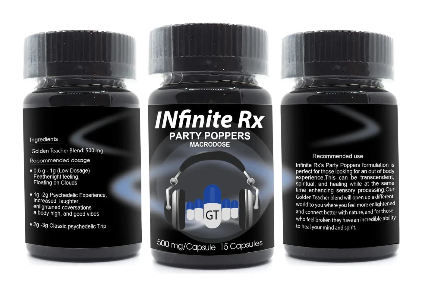 INfinite Rx Party Poppers Macrodosing Mushroom Capsules