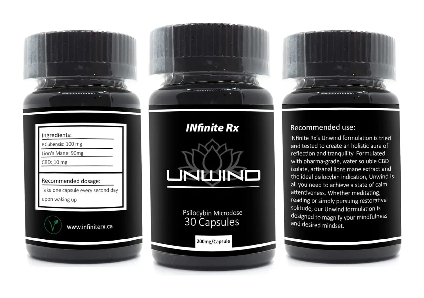 INfinite Rx Unwind Microdosing Psilocybin & CBD Capsules